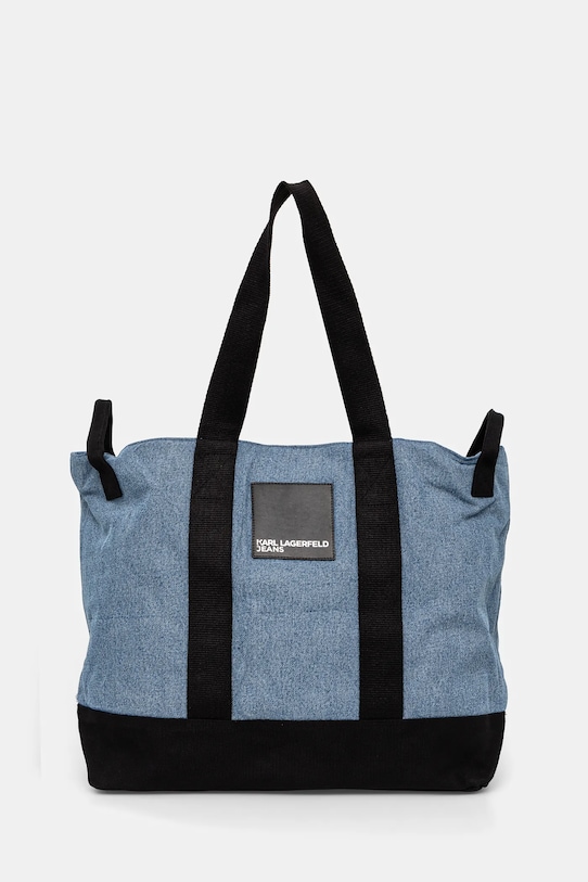 Karl Lagerfeld Jeans torba jeansowa mieści A4 niebieski A1W50054