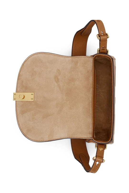 Kožená kabelka Polo Ralph Lauren béžová 428891391