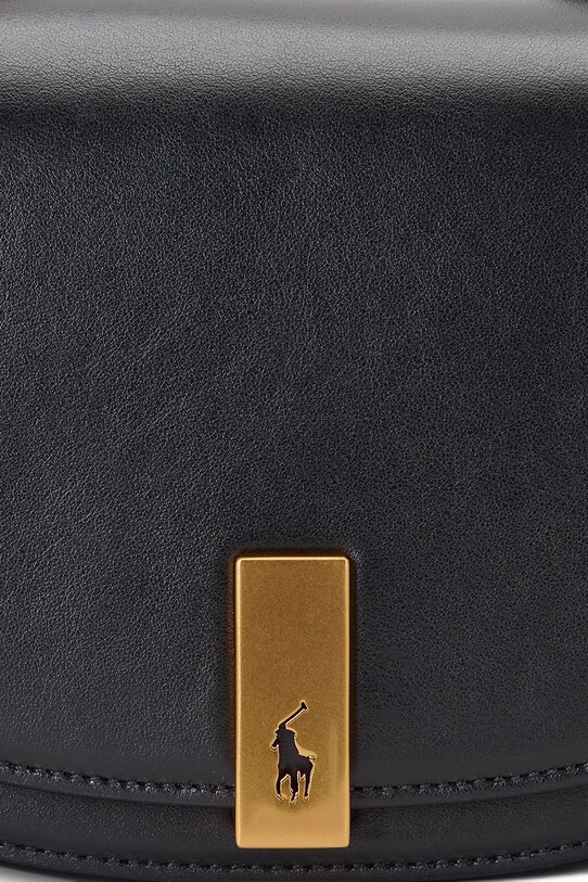 Kožená kabelka Polo Ralph Lauren 428891391 černá