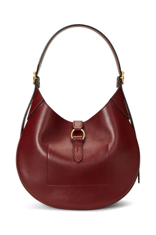 Polo Ralph Lauren torebka skórzana 428944017 bordowy SS25