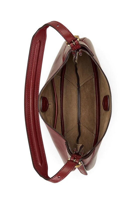 Polo Ralph Lauren torebka skórzana bordowy 428944017