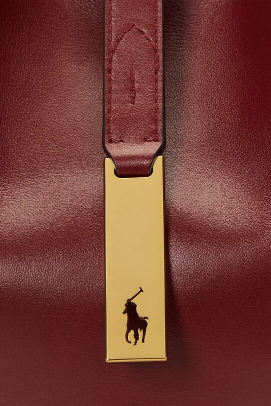 Polo Ralph Lauren leather handbag 428944017 maroon