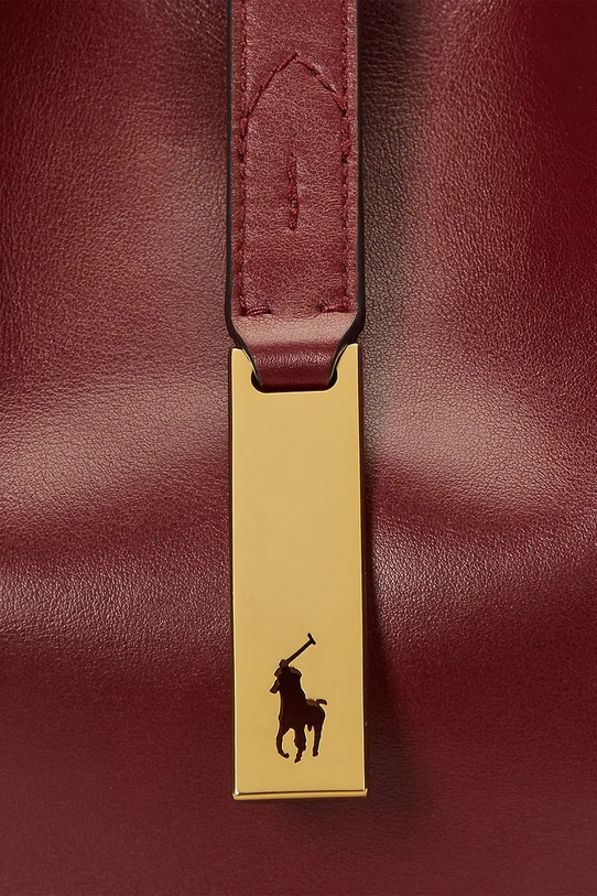 Polo Ralph Lauren torebka skórzana 428944017 bordowy