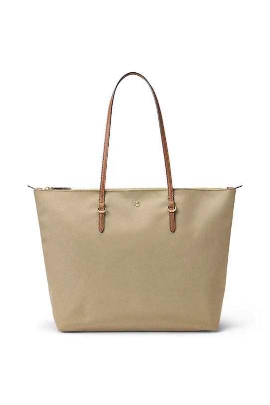 Kabelka Lauren Ralph Lauren hladký hnědá 431950007