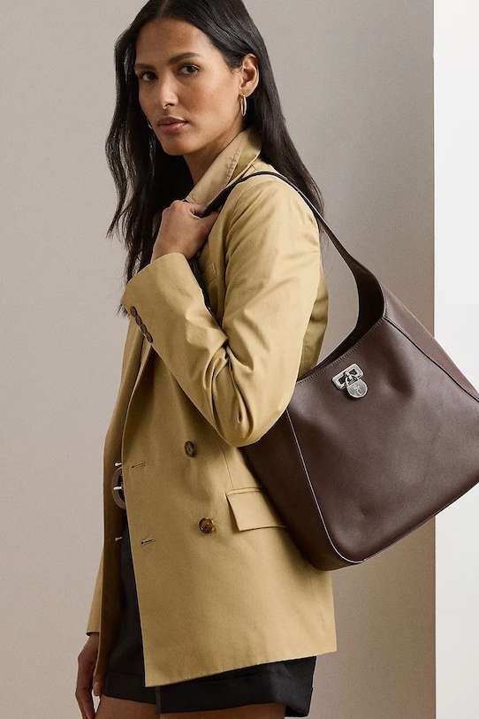 Δερμάτινη τσάντα Lauren Ralph Lauren 431956790