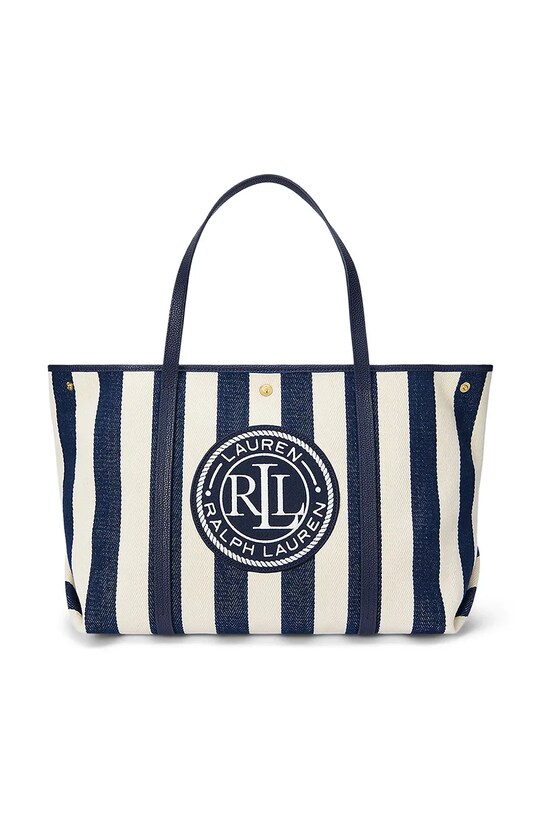 Βαμβακερή τσάντα Lauren Ralph Lauren υφασμάτινο σκούρο μπλε 431956937