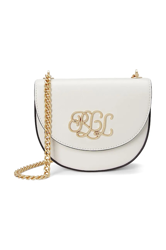 Lauren Ralph Lauren borsa a mano in pelle pelle fiore bianco 431958978