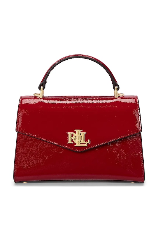 Lauren Ralph Lauren torebka skórzana skóra licowa czerwony 431958994