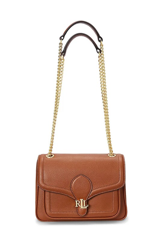 Lauren Ralph Lauren torebka skórzana skóra licowa brązowy 431959003