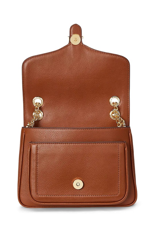Kožená kabelka Lauren Ralph Lauren hnědá 431959003
