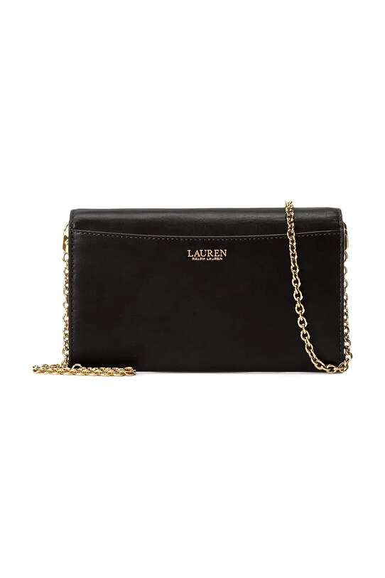 Lauren Ralph Lauren poseta de piele 432964152 negru SS25