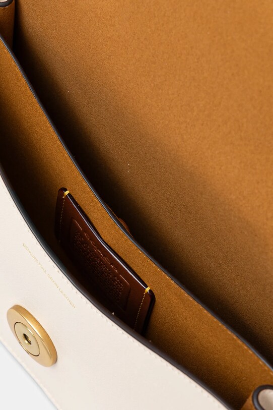 Шкіряна сумочка Coach TABBY CY919 бежевий