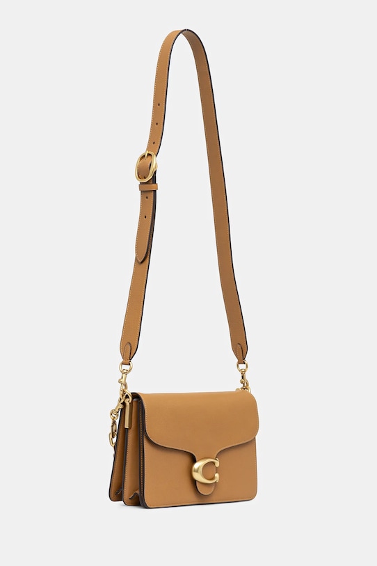 Kožená kabelka Coach TABBY CY919 béžová SS25