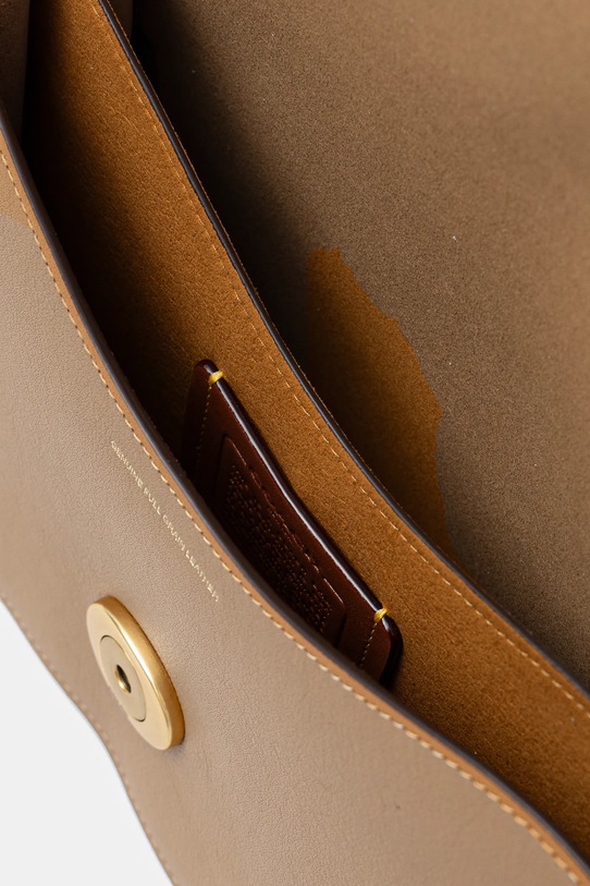 Kožená kabelka Coach TABBY CY919 béžová