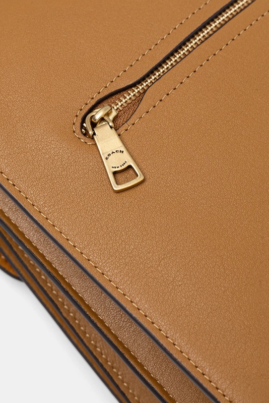 Kožená kabelka Coach TABBY béžová CY920