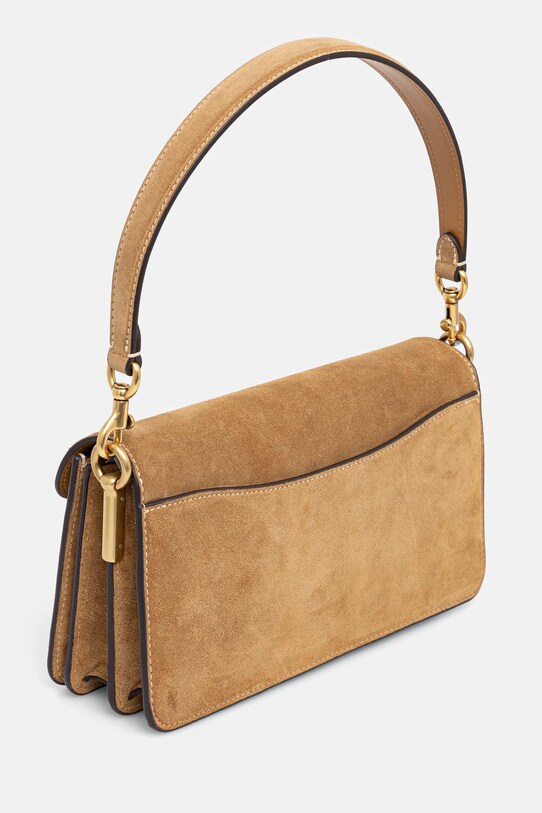 Accesorii Coach geantă de mână din piele întoarsă TABBY CY930 bej