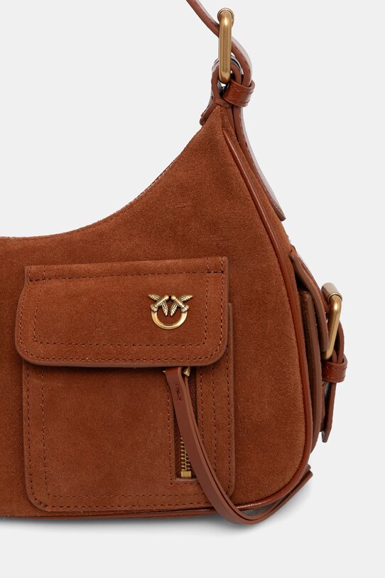 Замшева сумочка Pinko коричневий 102794.A29N