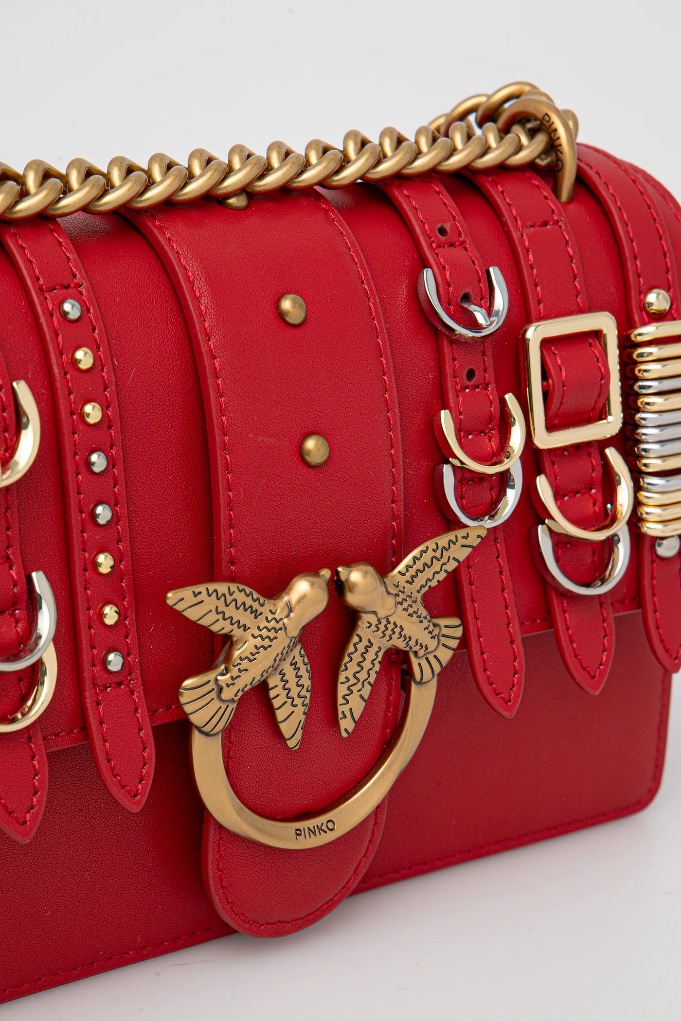 Pinko poseta de piele rosu 103335.A26K