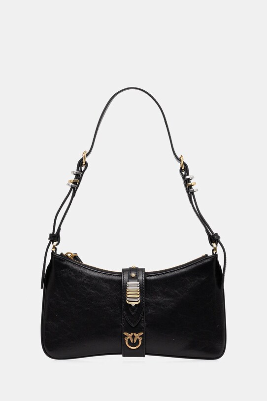 Кожена чанта Pinko гладка кожа черен 103512.A29V