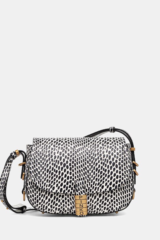Кожена чанта Pinko гладка кожа бял 103831.A27T
