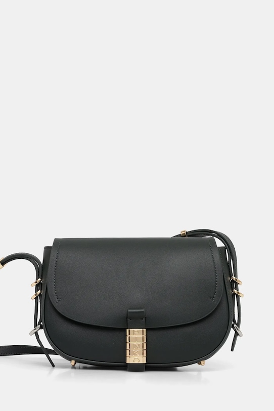 Pinko poșetă de piele uni verde 103831.A270