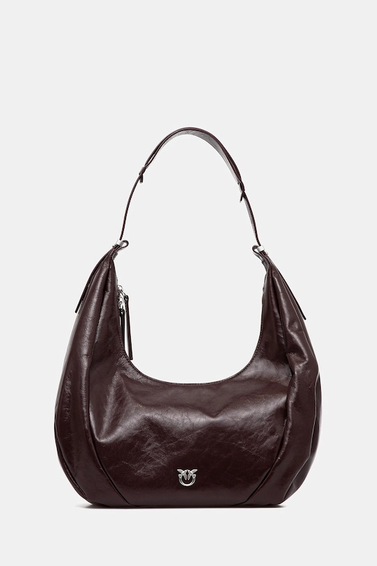 Pinko poșetă de piele uni burgundia 104295.A26J