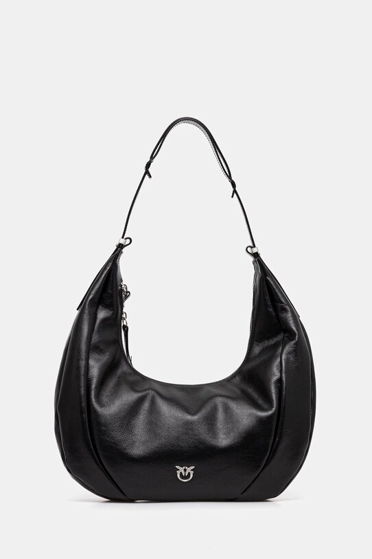 Pinko borsa a mano in pelle pelle fiore nero 104295.A26J