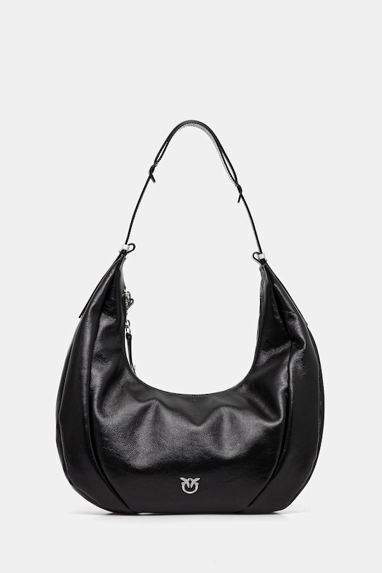 Kožená kabelka Pinko usňová koža čierna 104295.A26J