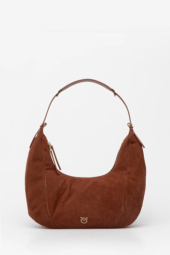 Semišová kabelka semišová koža hnedá 104295.A29N