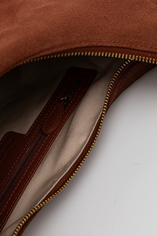 Semišová kabelka 104295.A29N hnedá