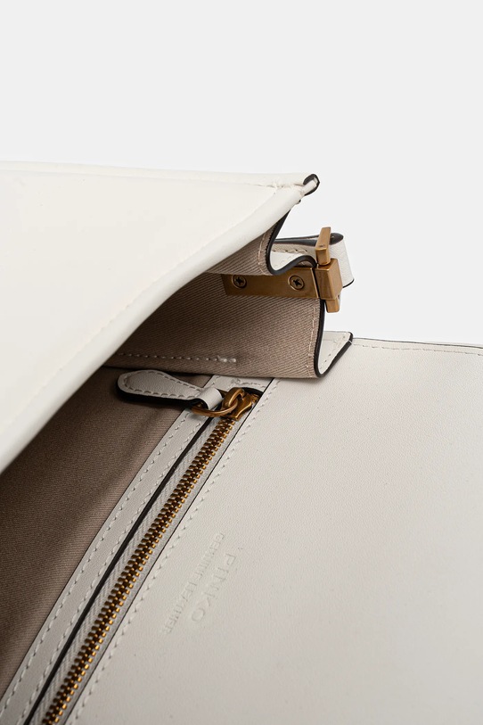 Δερμάτινη τσάντα Pinko 104297.A26L λευκό