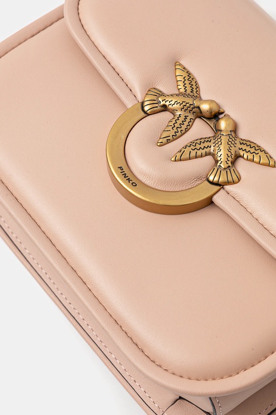 Кожаная сумочка Pinko розовый 104297.A26L