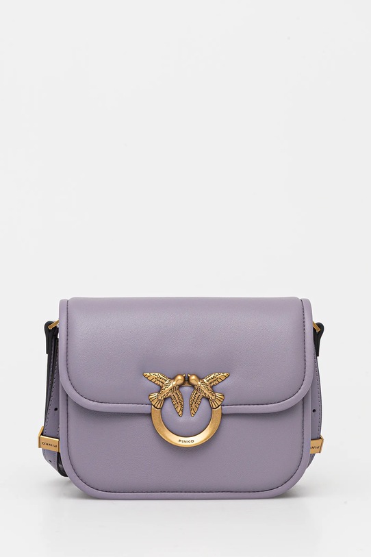 Кожаная сумочка Pinko кожа фиолетовой 104297.A26L