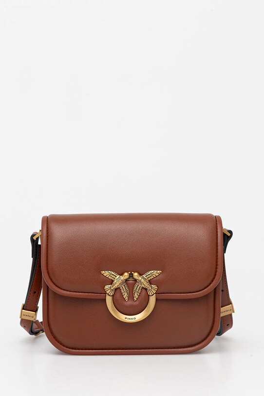 Кожаная сумочка Pinko кожа коричневый 104297.A26L