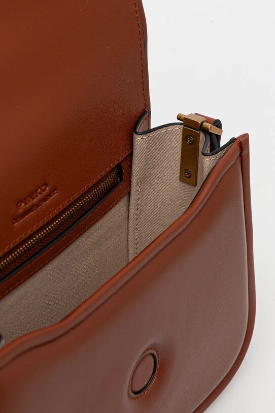 Кожаная сумочка Pinko 104297.A26L коричневый