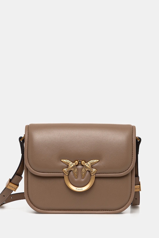 Pinko torebka skórzana skóra licowa brązowy 104297.A26L