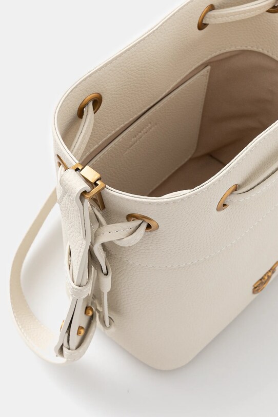 Kožená kabelka Pinko 104303.A29Q béžová