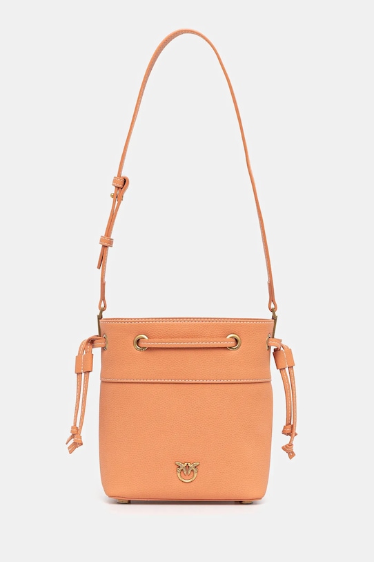 Кожаная сумочка Pinko кожа оранжевый 104303.A29Q