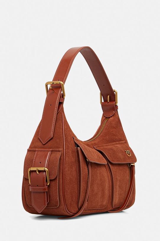 Semišová kabelka Pinko 104507.A29N hnedá SS25