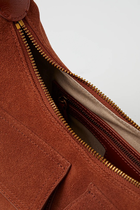 Semišová kabelka Pinko 104507.A29N hnedá