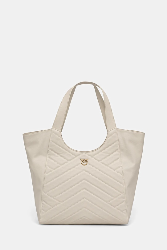 Kožená kabelka Pinko usňová koža béžová 104536.A2AO