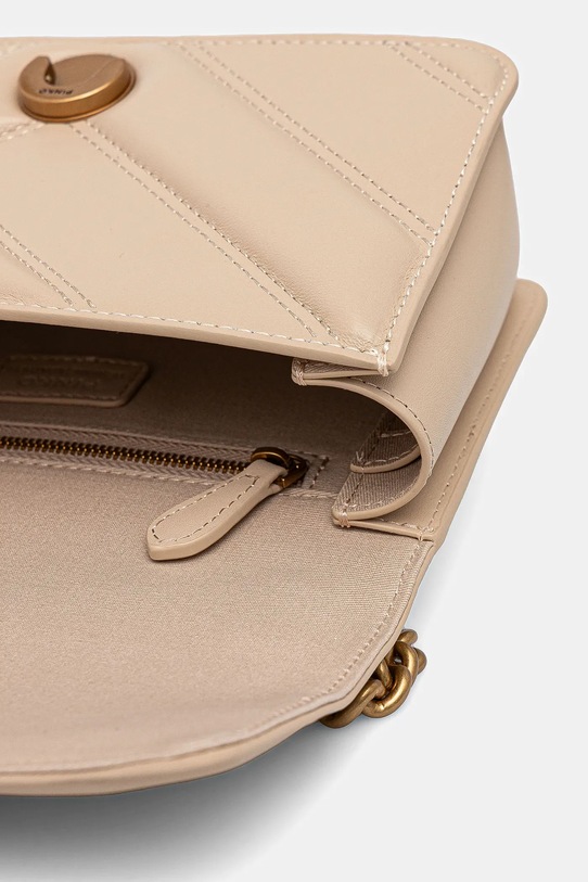 Кожаная сумочка Pinko 104550.A26Z бежевый