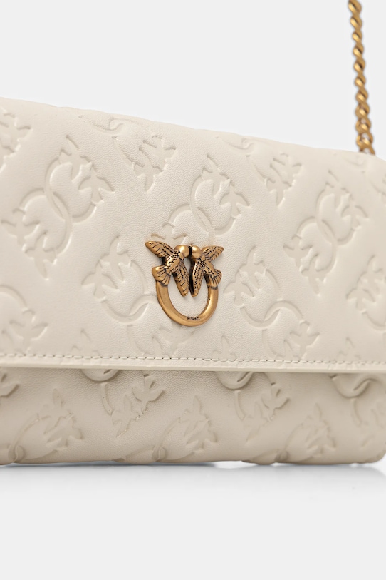 Pinko kopertówka skórzana beżowy 103765.A1YB