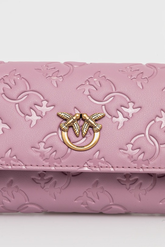 Kožená listová kabelka Pinko fialová 103765.A1YB