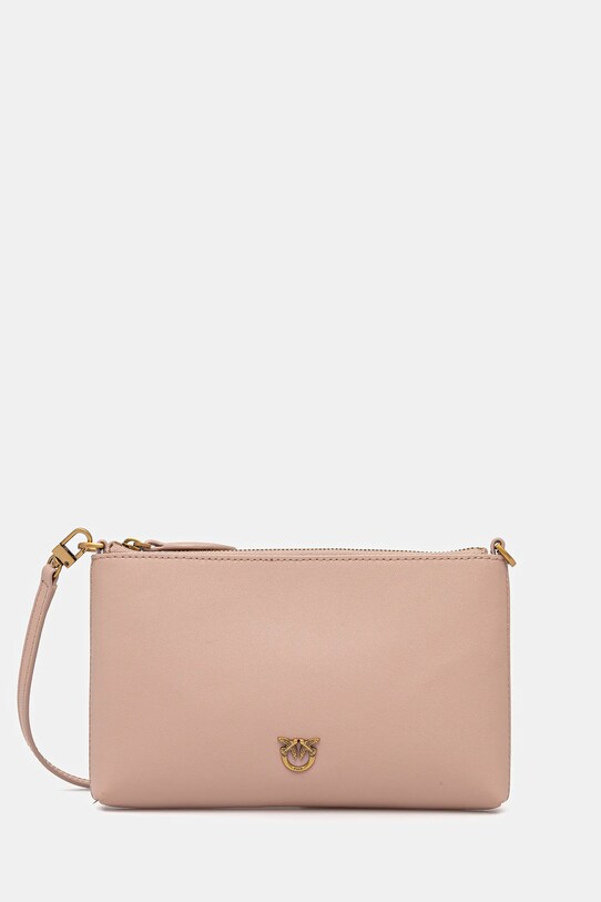 Pinko pochette di pelle pelle fiore arancione 104277.A0F1