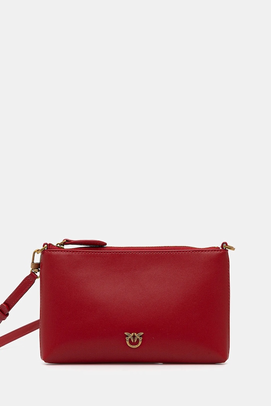 Кожаная сумка Pinko кожа красный 104277.A0F1