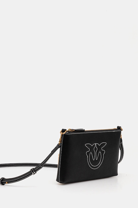 Kožená listová kabelka Pinko 104277.A2AN čierna SS25