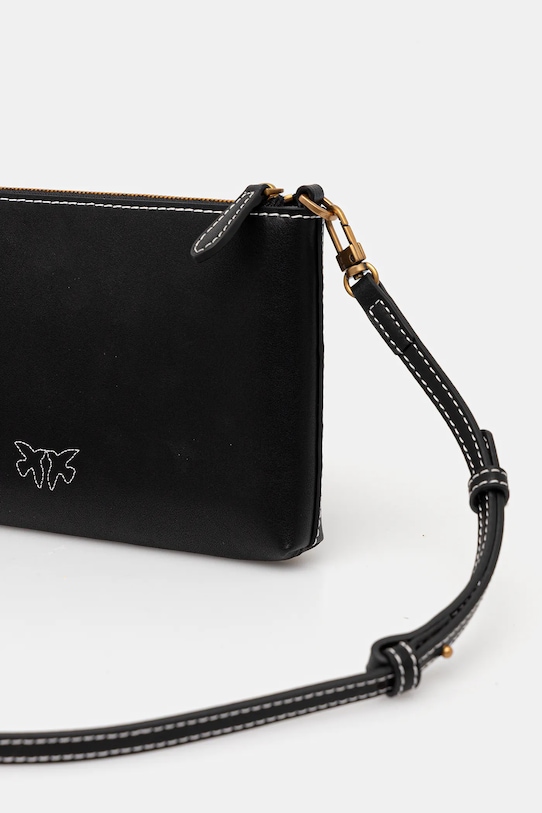 Doplnky Kožená listová kabelka Pinko 104277.A2AN čierna