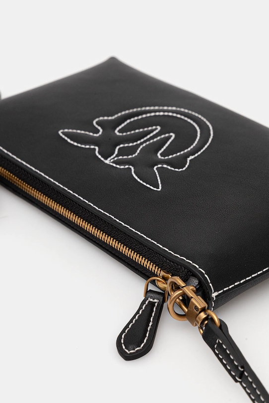 Kožená listová kabelka Pinko čierna 104277.A2AN