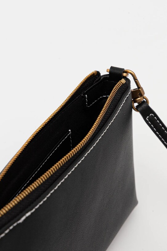 Kožená listová kabelka Pinko 104277.A2AN čierna